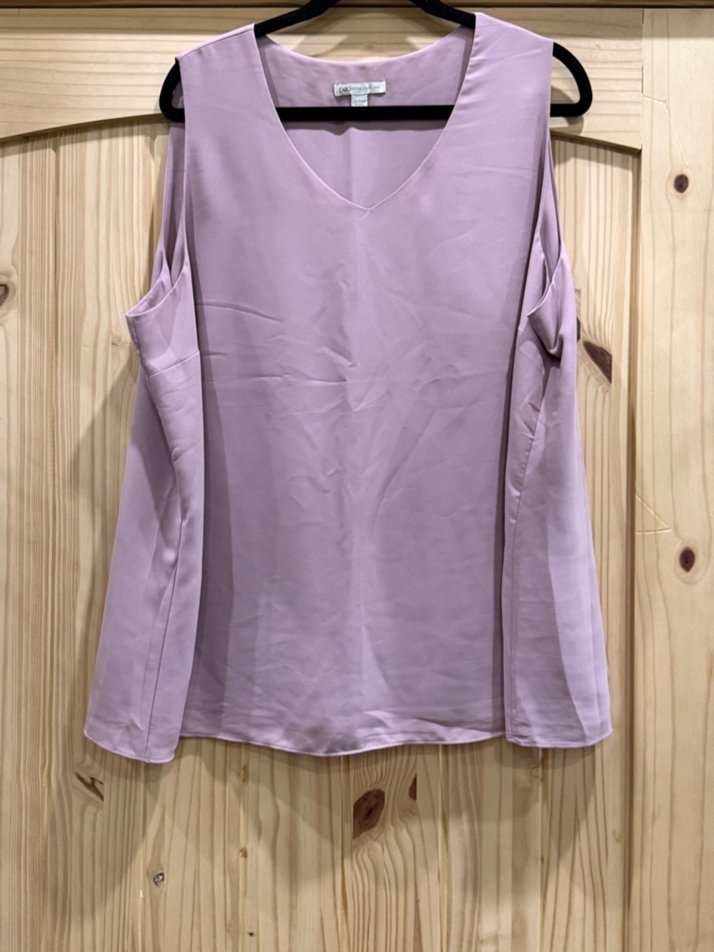 Cato Sleeveless Lavender‎ Cold-Shoulder V-Neck Blouse